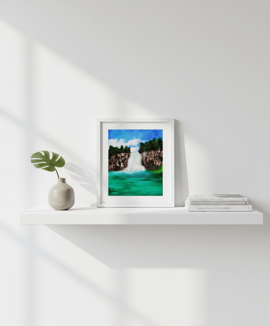Amazon Waterfall - A6 Postcard - Travel Through Art Studio