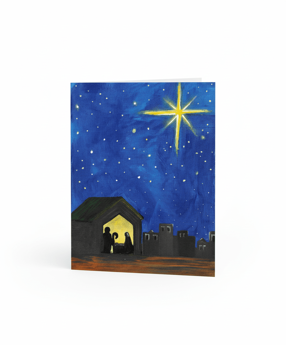 Bethlehem Nights - A5 Christmas Card - Travel Through Art Studio