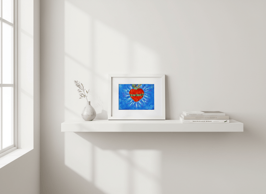 Glowing Heart - A6 Postcard - Travel Through Art Studio