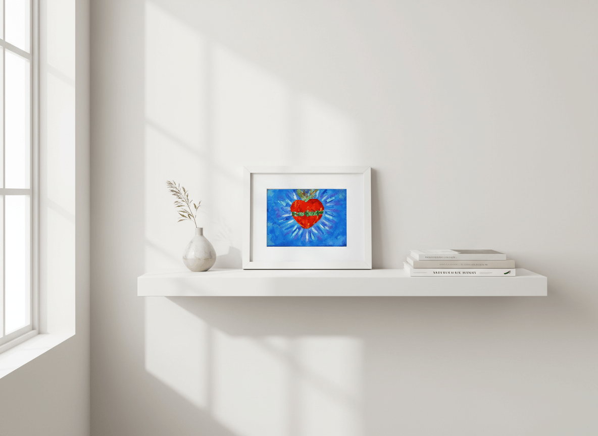 Glowing Heart - A6 Postcard - Travel Through Art Studio