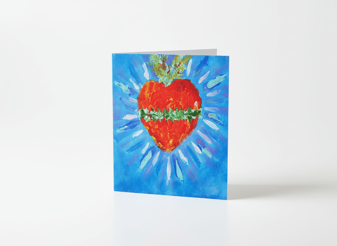 Glowing Heart - Greeting Card - Travel Through Art Studio
