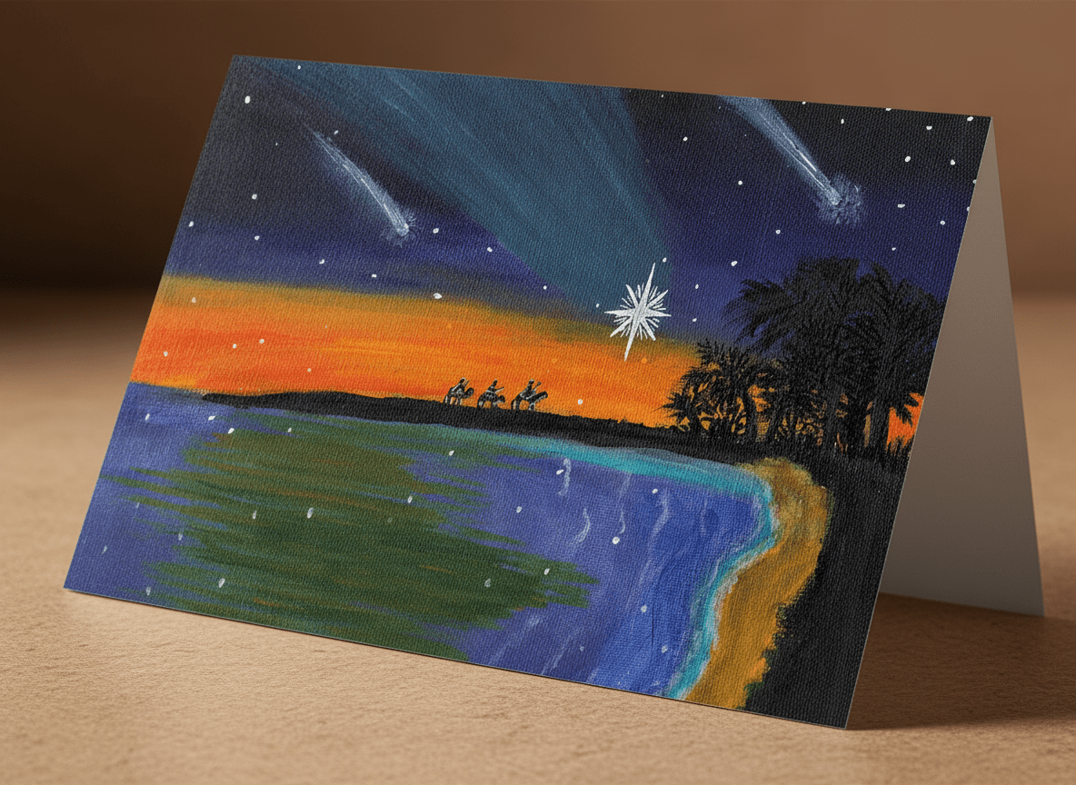 3 Kings - A5 Christmas Card - Travel Through Art Studio