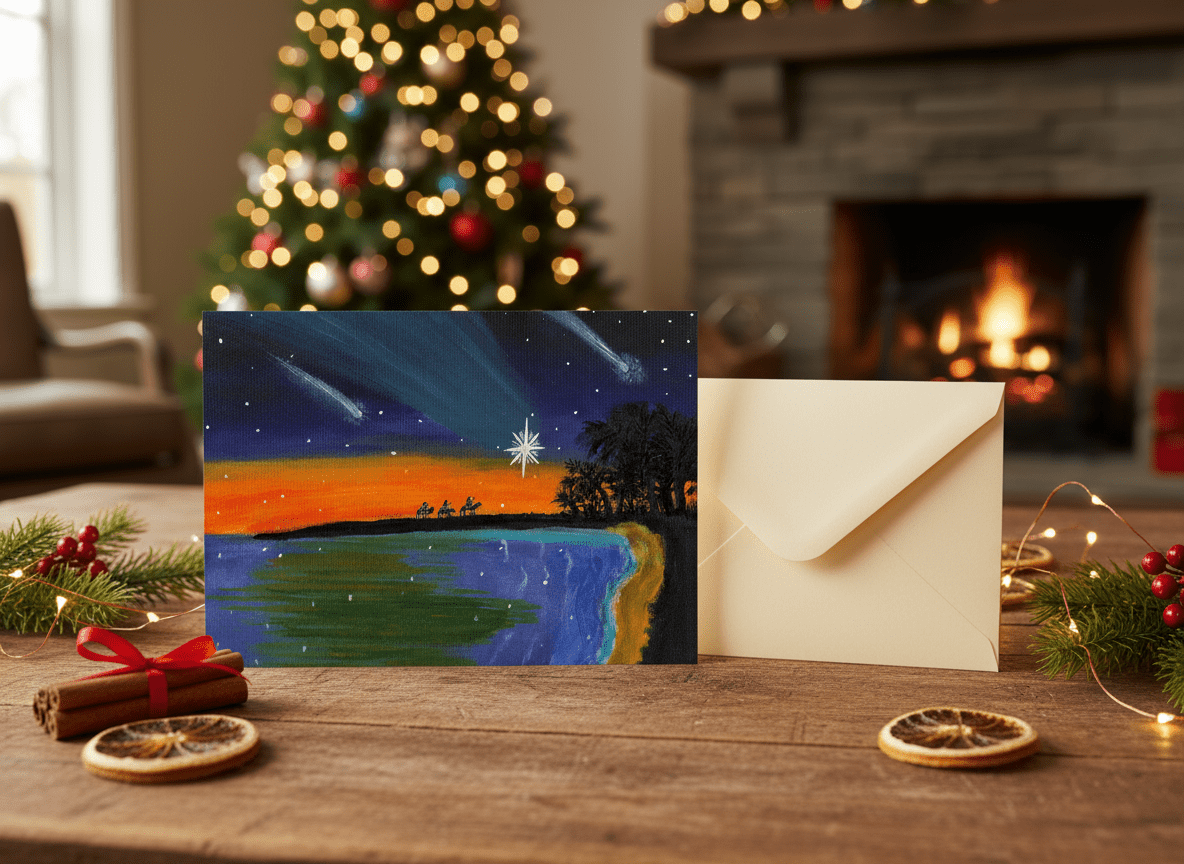 3 Kings - A5 Christmas Card - Travel Through Art Studio