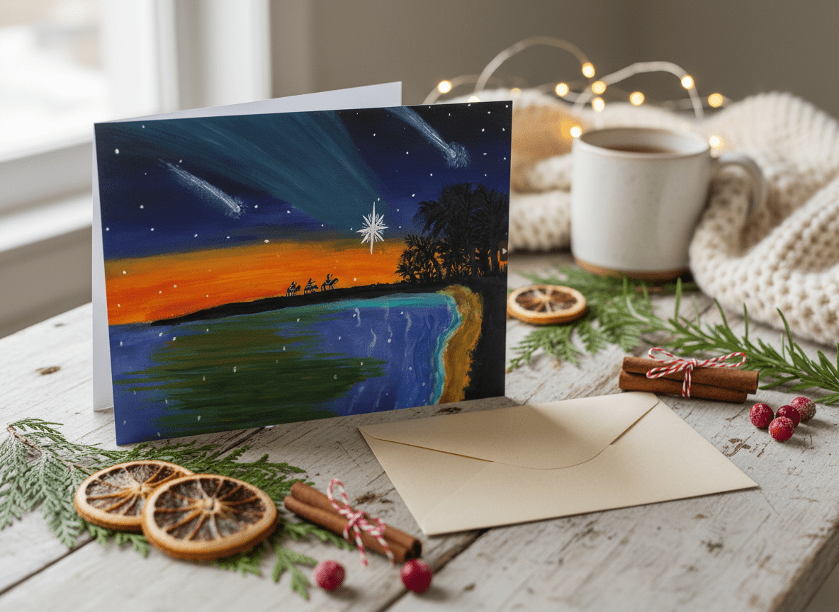 3 Kings - A6 Christmas Card - Travel Through Art Studio