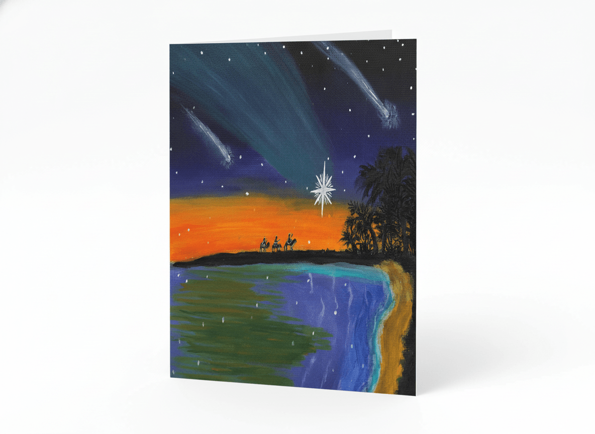 3 Kings - A6 Christmas Card - Travel Through Art Studio