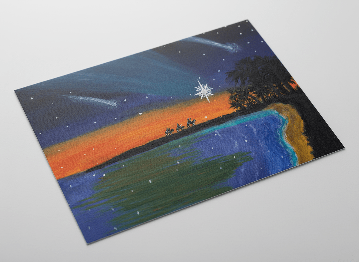 3 Kings - A6 Christmas Card - Travel Through Art Studio