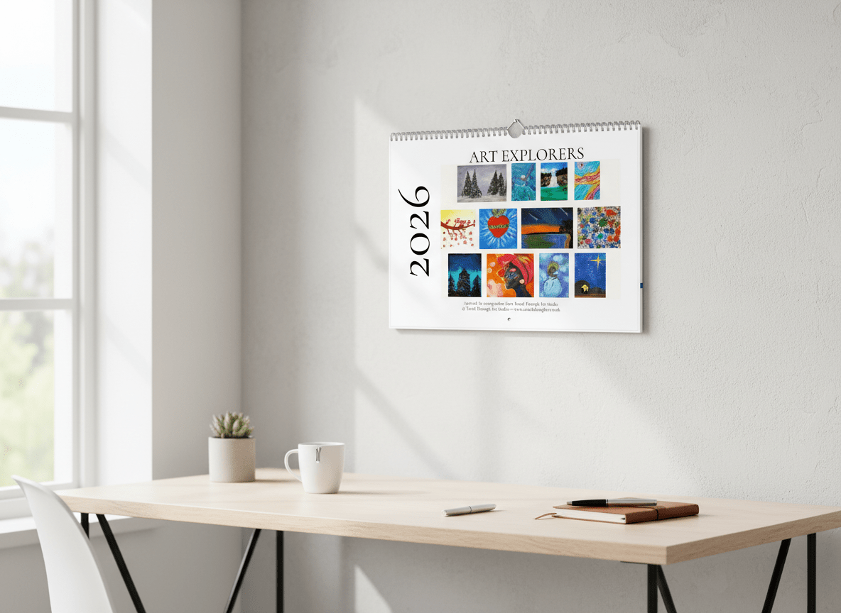 Art Explorers 2026 Wall Calendar - Large A3 - Travel Through Art Studio