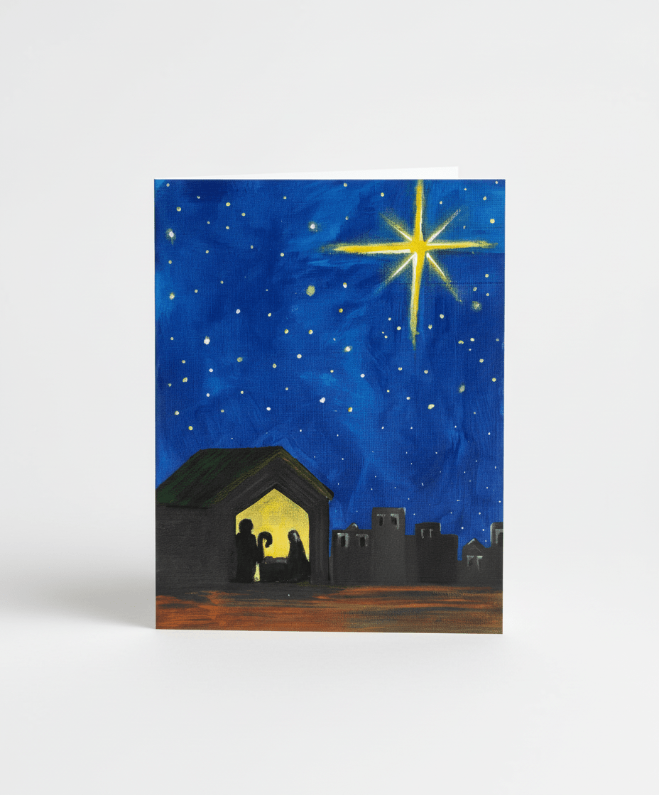 Bethlehem Nights - A6 Christmas Card - Travel Through Art Studio