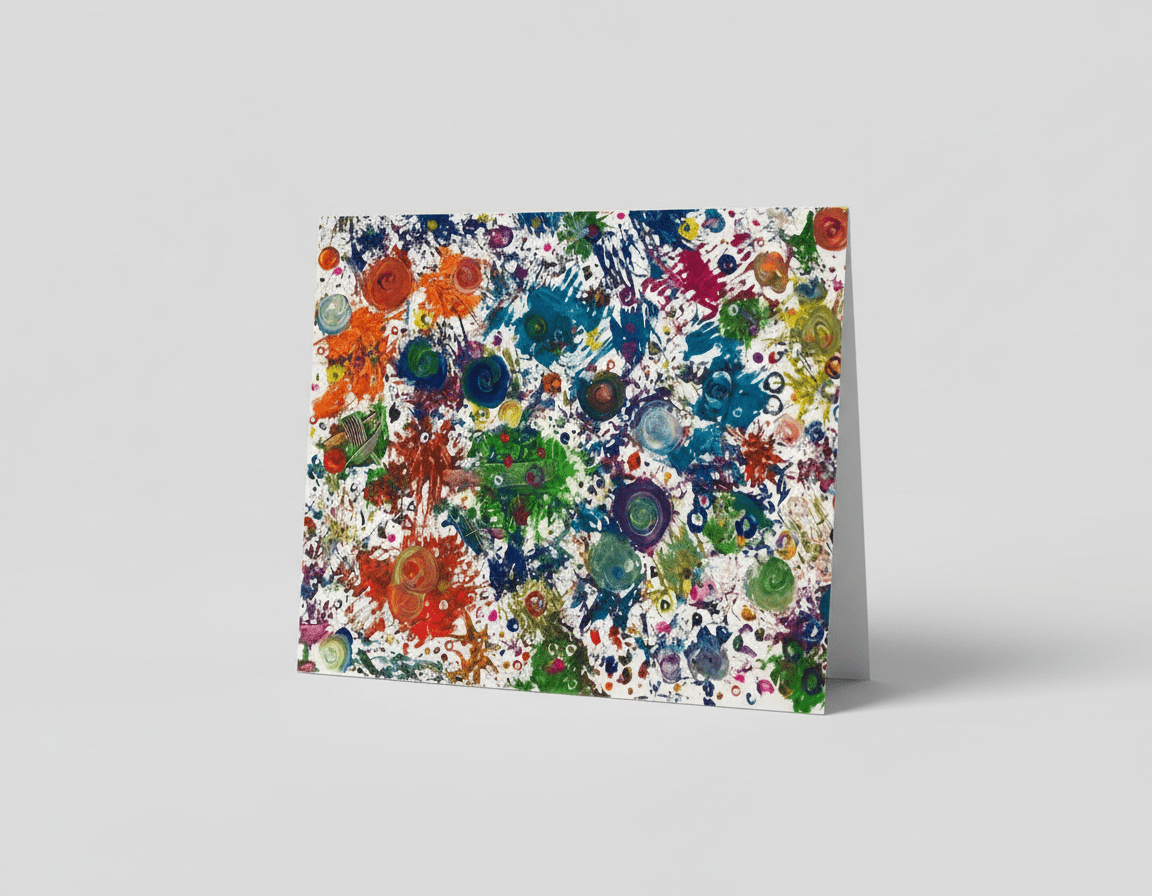 Fireworks of Feelings - A6 Christmas Card - Travel Through Art Studio