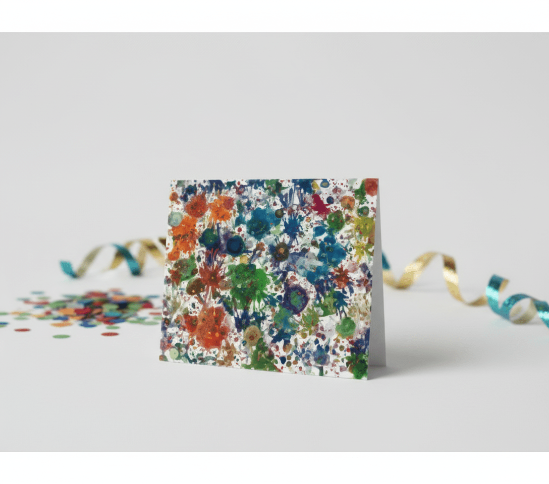 Fireworks of Feelings - A6 Christmas Card - Travel Through Art Studio