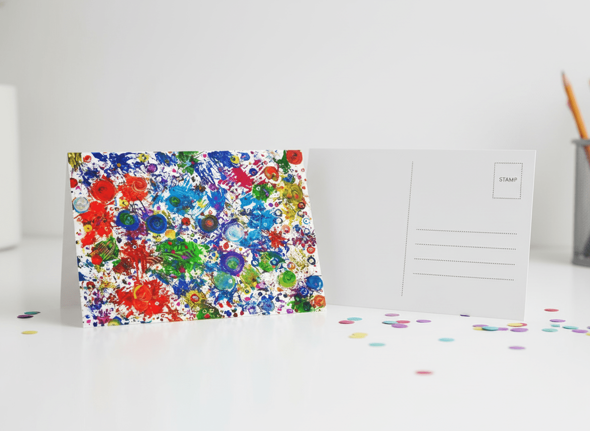 Fireworks of Feelings - A6 Postcard - Travel Through Art Studio