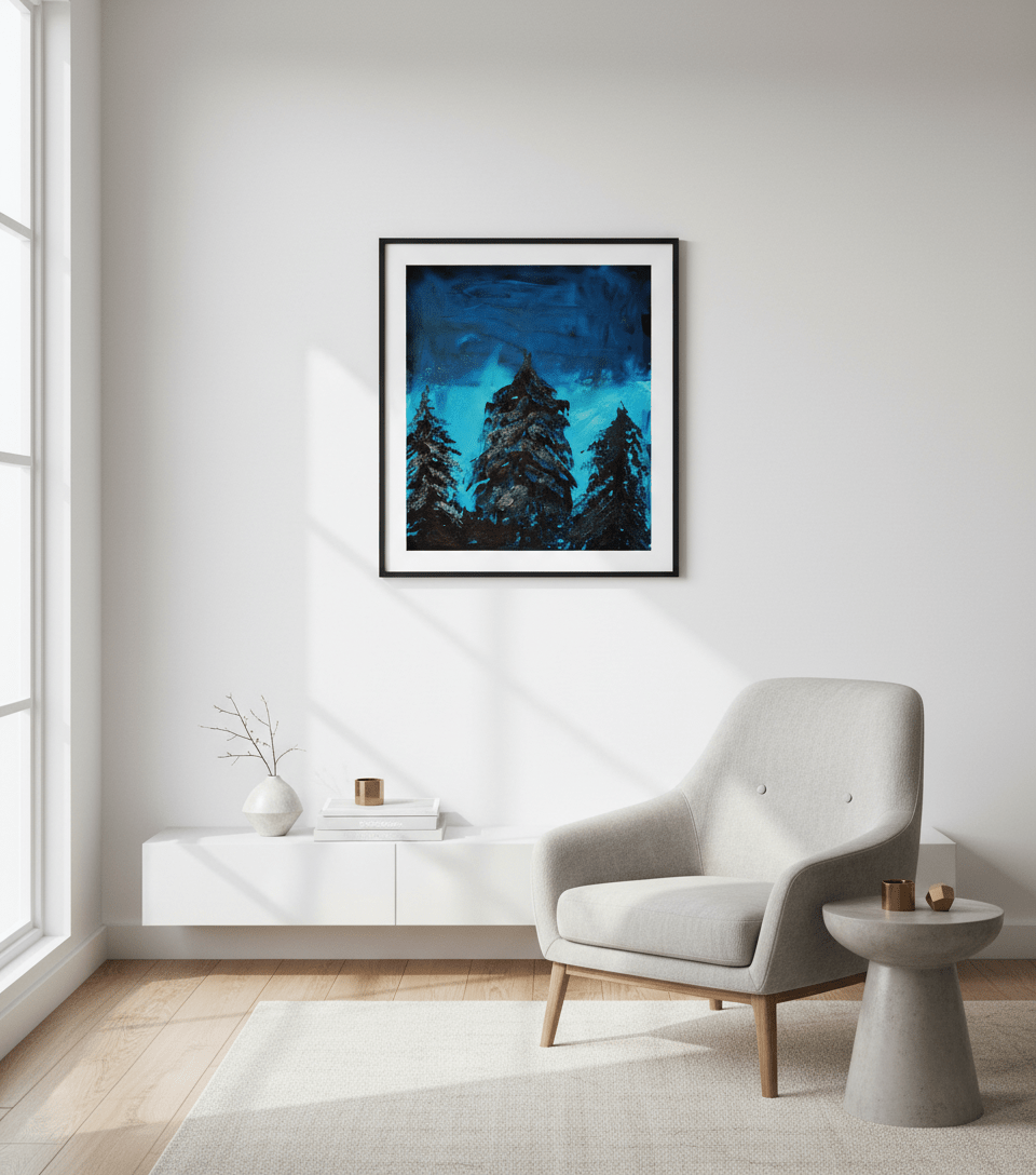 Frozen Glow - A4 Art Print - Travel Through Art Studio