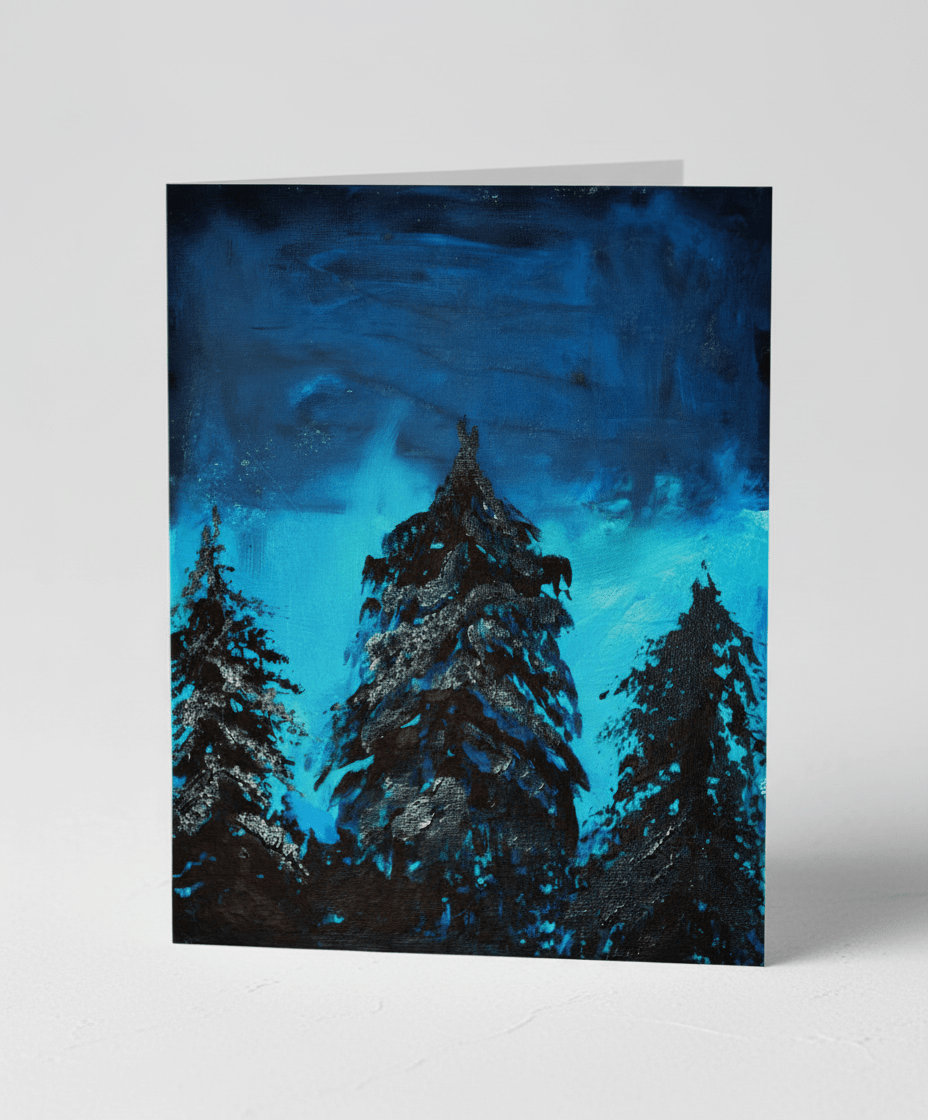 Frozen Glow - A6 Christmas Card - Travel Through Art Studio