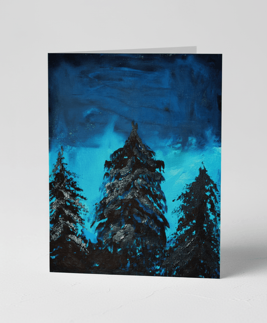 Frozen Glow - A6 Christmas Card - Travel Through Art Studio