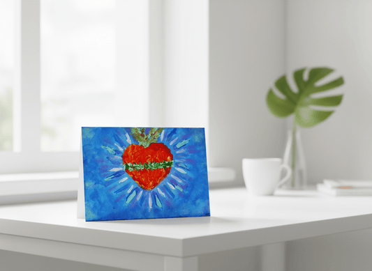 Glowing Heart - A6 Postcard - Travel Through Art Studio