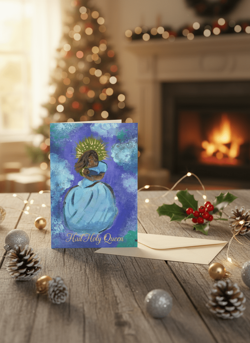 Hail Holy Queen - A6 Christmas Card - Travel Through Art Studio