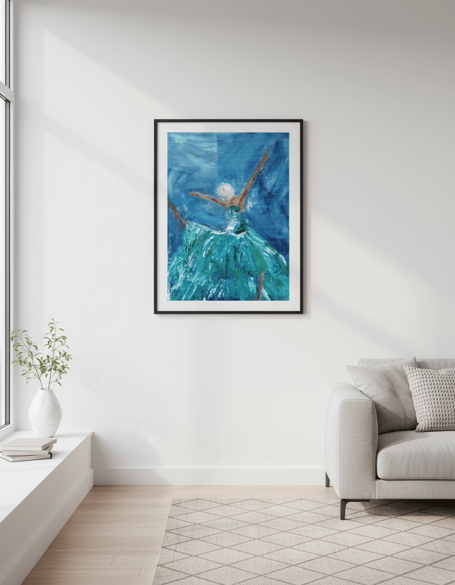 Moonlight Dance - A4 Art Print - Travel Through Art Studio