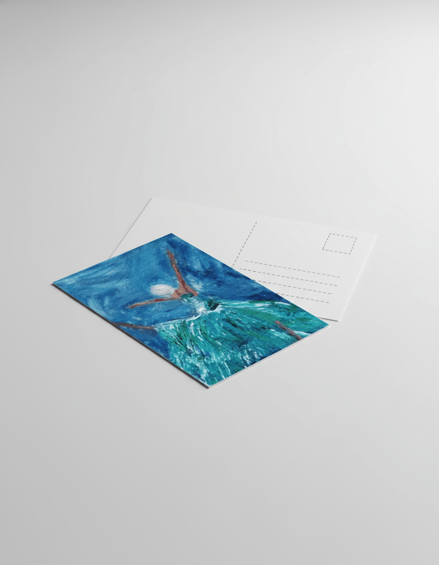 Moonlight Dance - A6 Postcard - Travel Through Art Studio