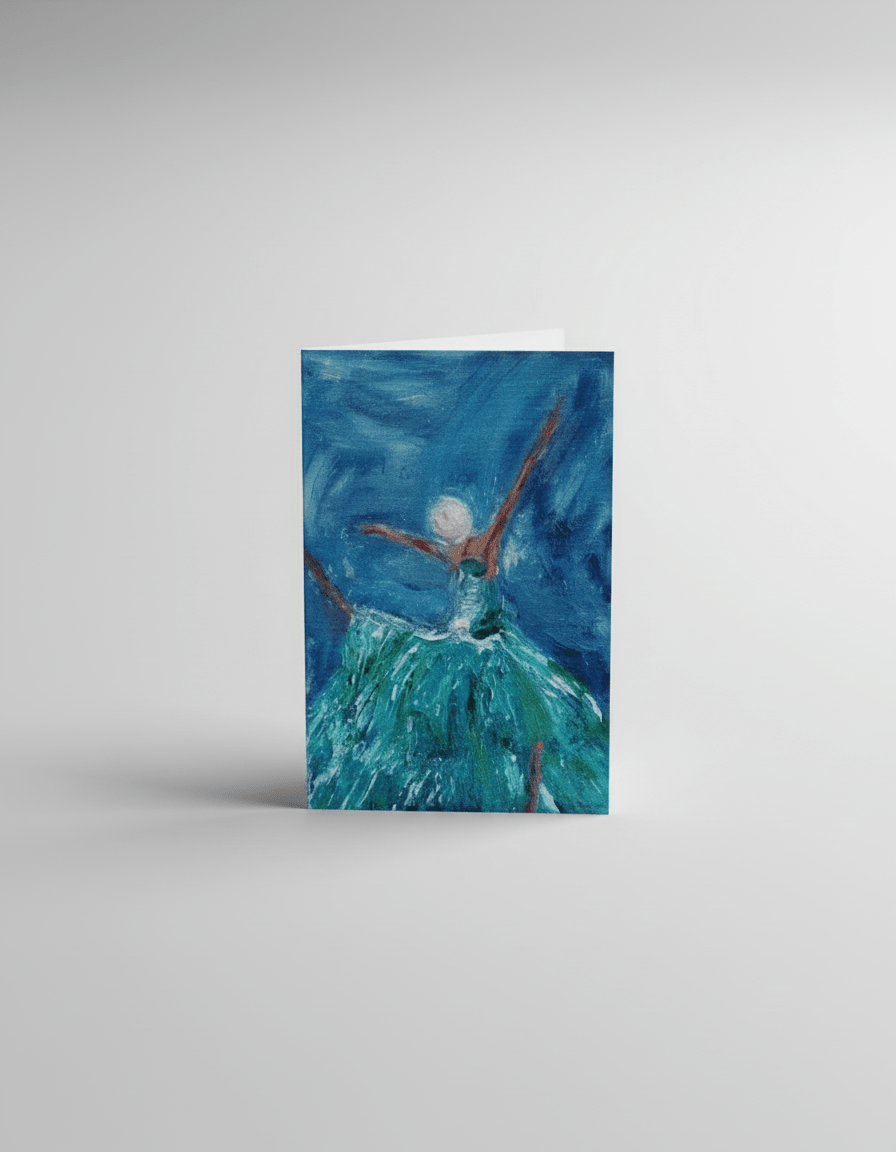 Moonlight Dance - Greeting Card - Travel Through Art Studio