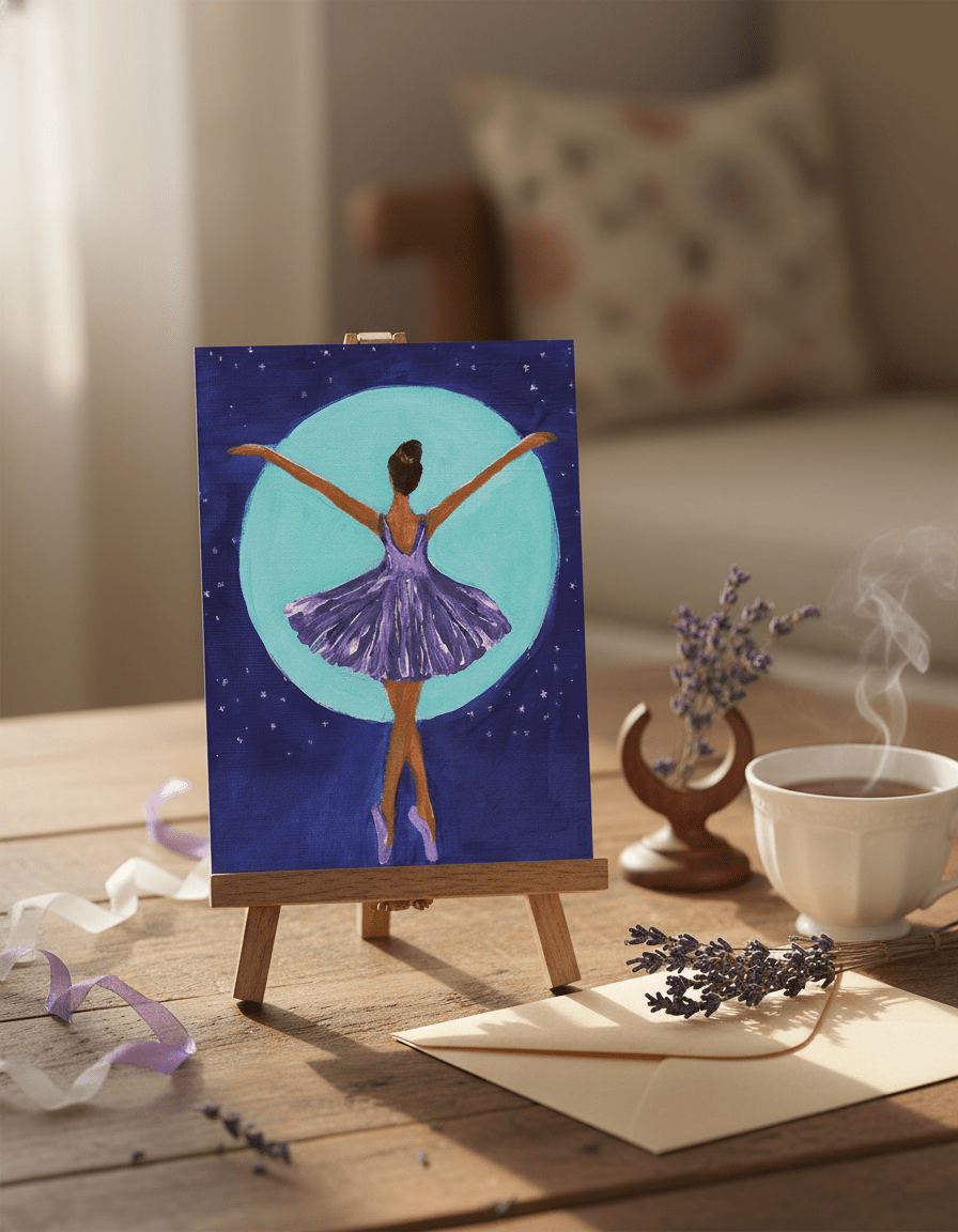 Moonlight Pointe - A6 Christmas Card - Travel Through Art Studio