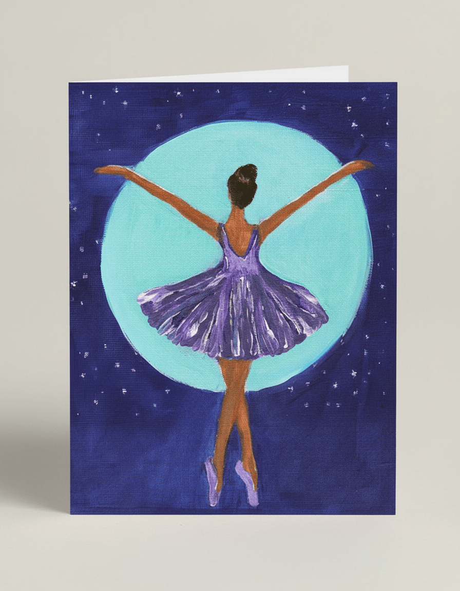 Moonlight Pointe - A6 Christmas Card - Travel Through Art Studio