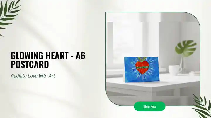 Glowing Heart - A6 Postcard by@Outfy