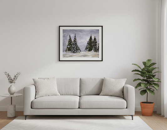 Silent Snow - A4 Art Print - Travel Through Art Studio