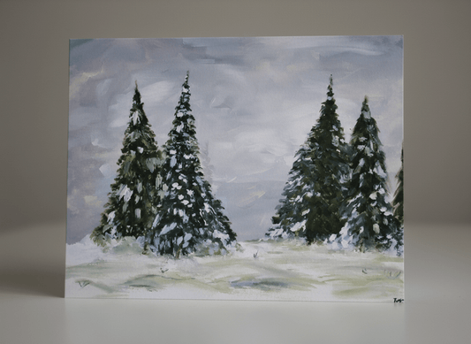 Silent Snow - A6 Christmas Card - Travel Through Art Studio