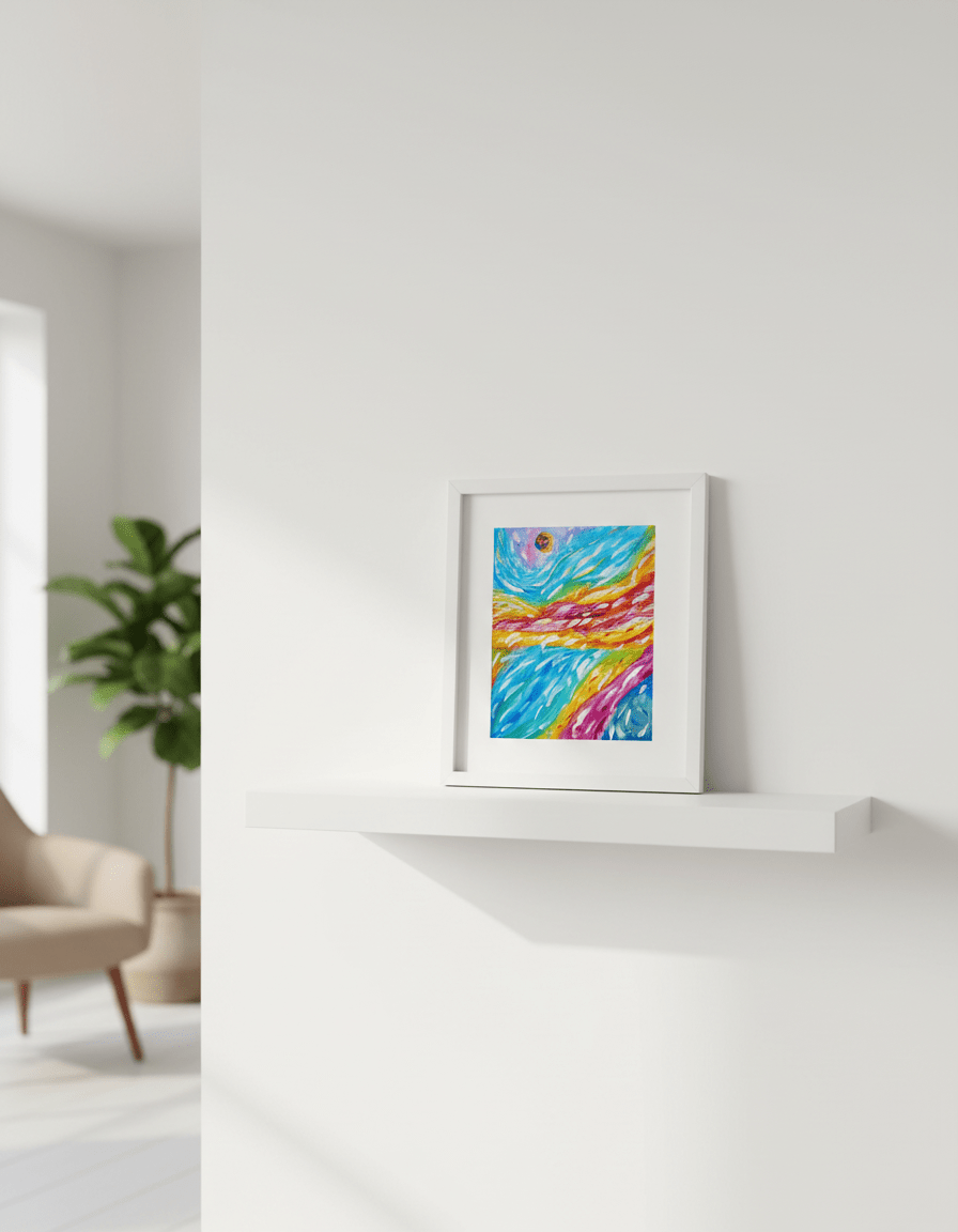 Waves of Light - A6 Postcard - Travel Through Art Studio