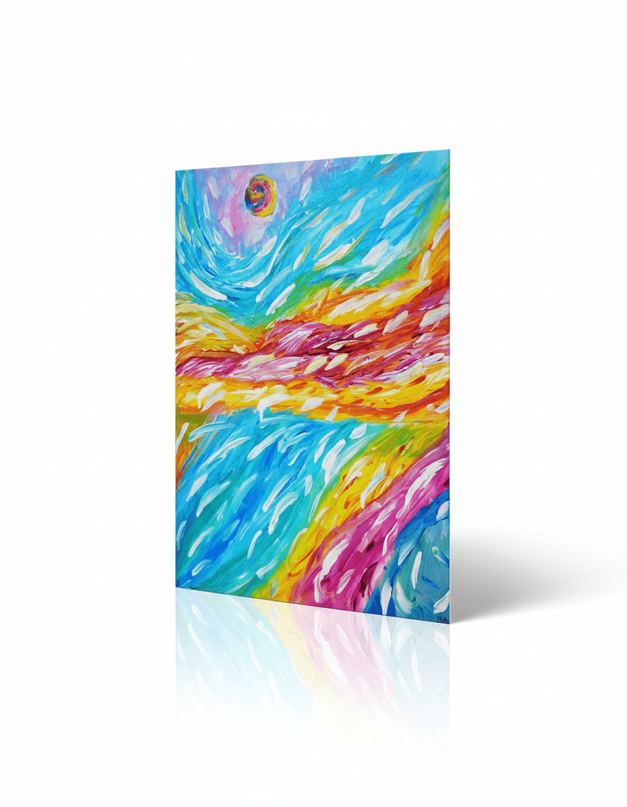 Waves of Light - Greeting Card - Travel Through Art Studio