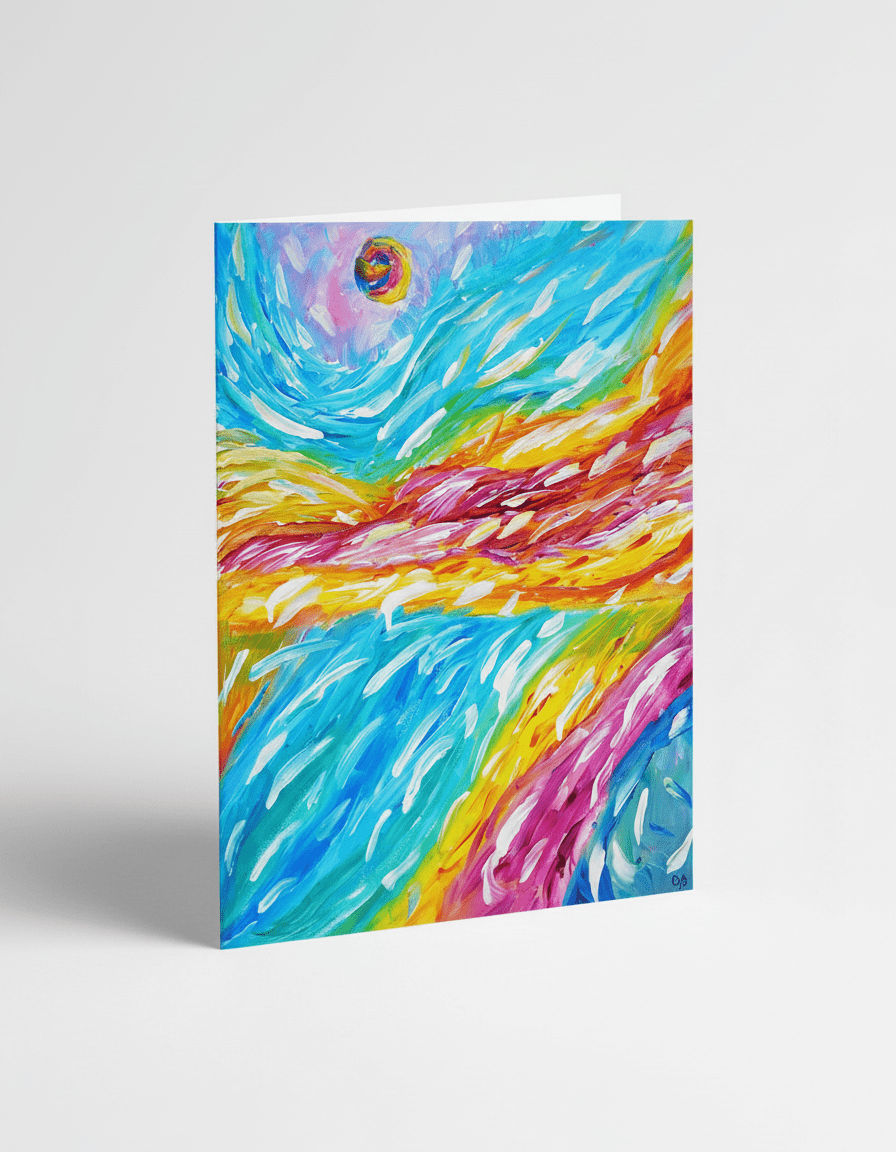 Waves of Light - Greeting Card - Travel Through Art Studio