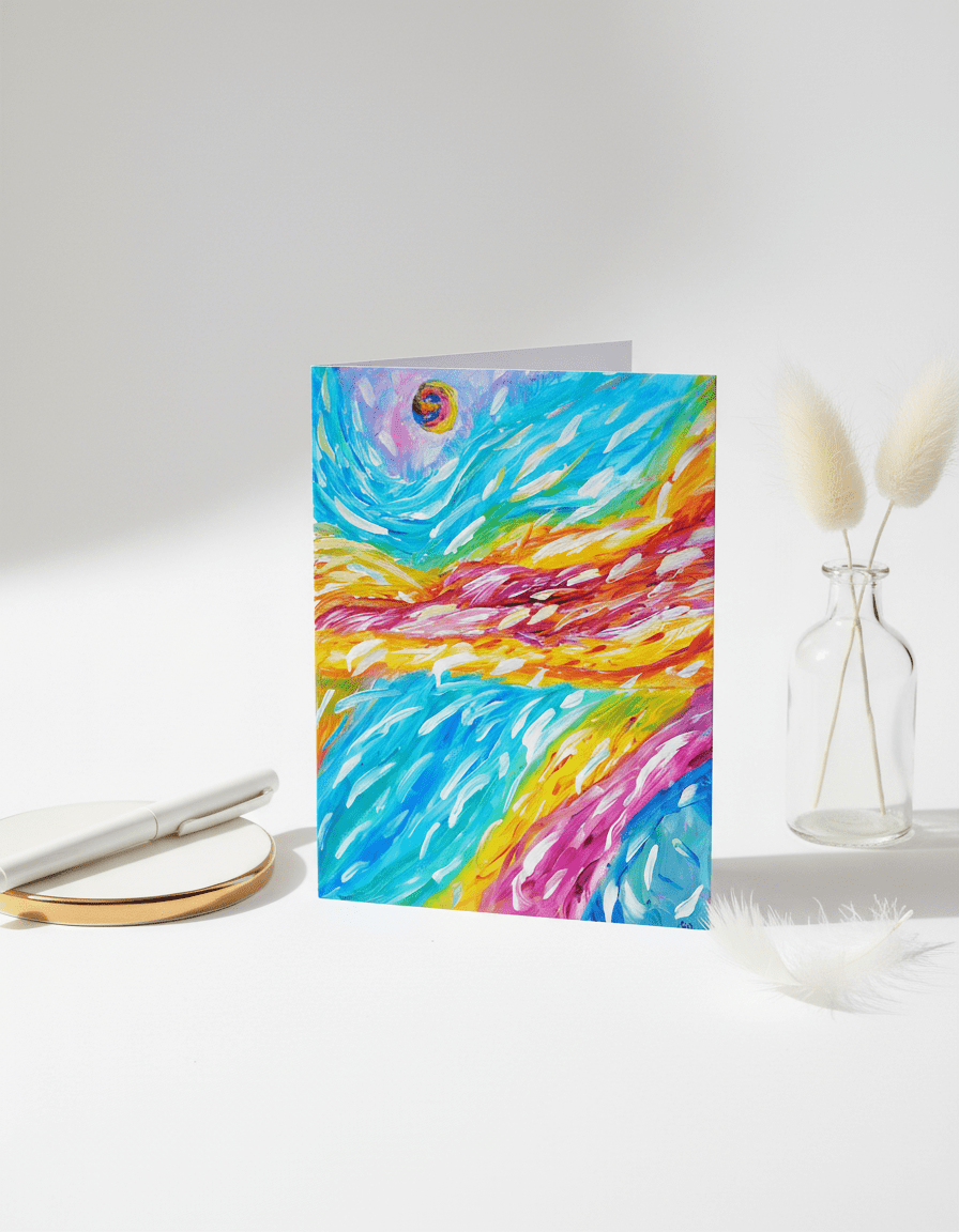 Waves of Light - Greeting Card - Travel Through Art Studio